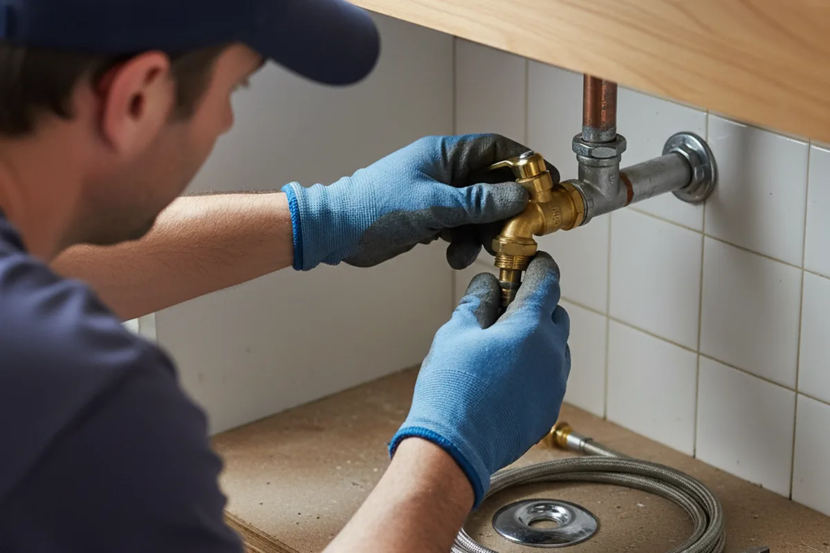 Shutoff valve and fitting work during Faucet and Fixture Repair in Newville